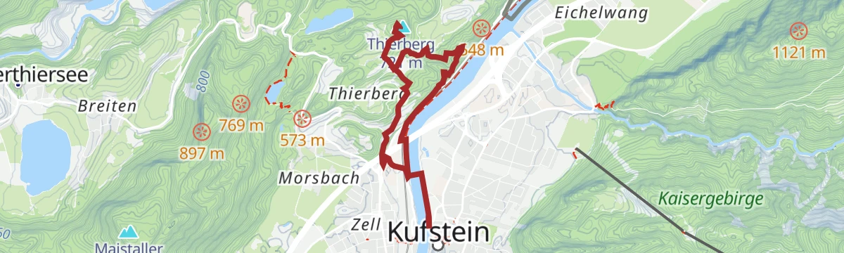 Route map: Rundweg von Kufstein zur Thierbergkapelle